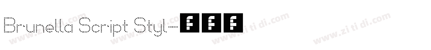 Brunella Script Styl字体转换